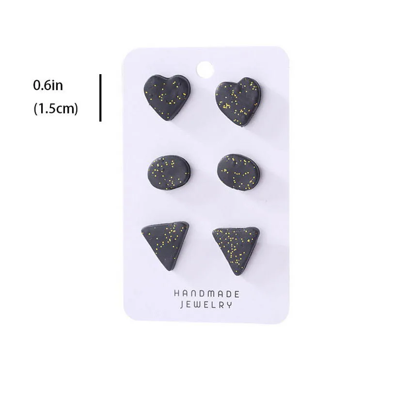 

3 pairs/set 2021 New Halloween Theme Glitter Leather Dot Stud Earrings Set for Women Fashion Green Purple Gold Disc Earrings