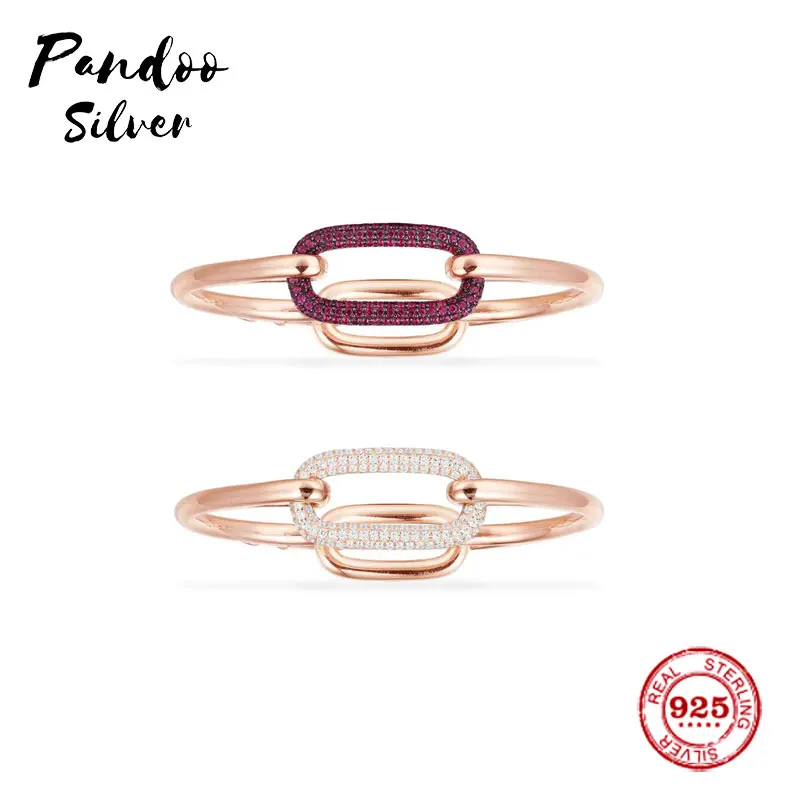 Модный шарм из стерлингового серебра копия 1:1 Реплика Бургундия цепь ссылка