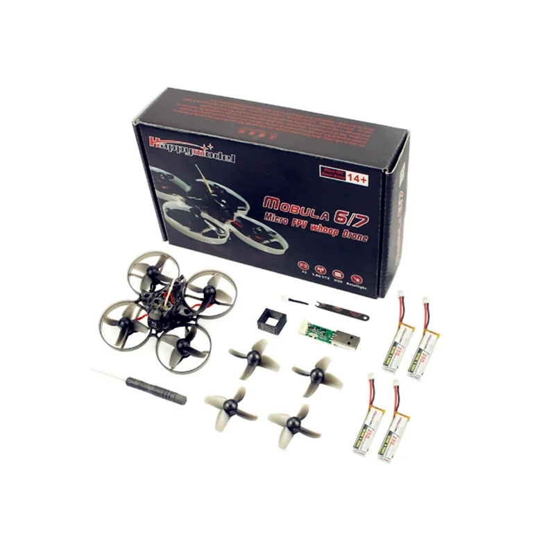 Дрон Happymodel Mobula7 V2 Crazybee F4 Pro OSD 25 МВт 700TVL SE0802 16000KV 2S бесколлекторный 75 мм FPV Tinywhoop -