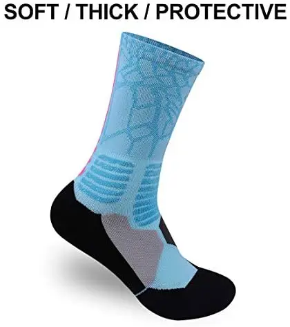 Basketball Socks 5 Pairs Per Set Running Athletic Sports Crew Socks for Men Women