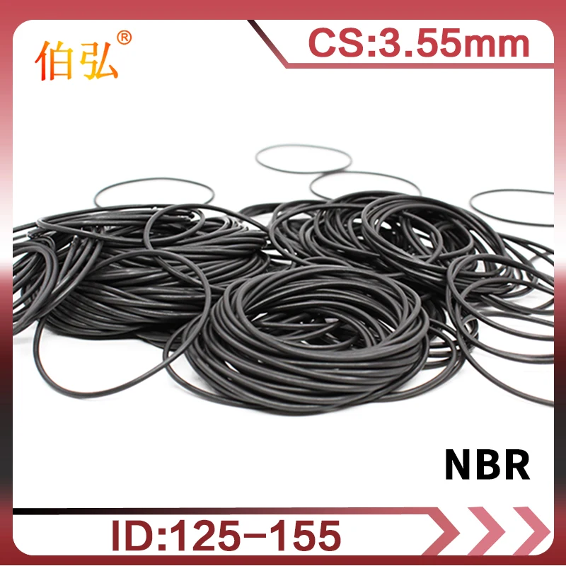 

1PCS/lot Rubber Ring NBR Sealing O-Ring Nitrile CS3.55mm ID 125/132/155 mm Seal Oil resistance Wear Gasket Washer