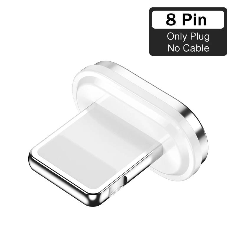 ROCK светодиодный светильник Магнитный зарядный кабель Micro USB кабель для iPhone XR XS Max X магнитное зарядное устройство usb type C зарядный провод шнур 1 м 2 м - Цвет: iPhone Plug