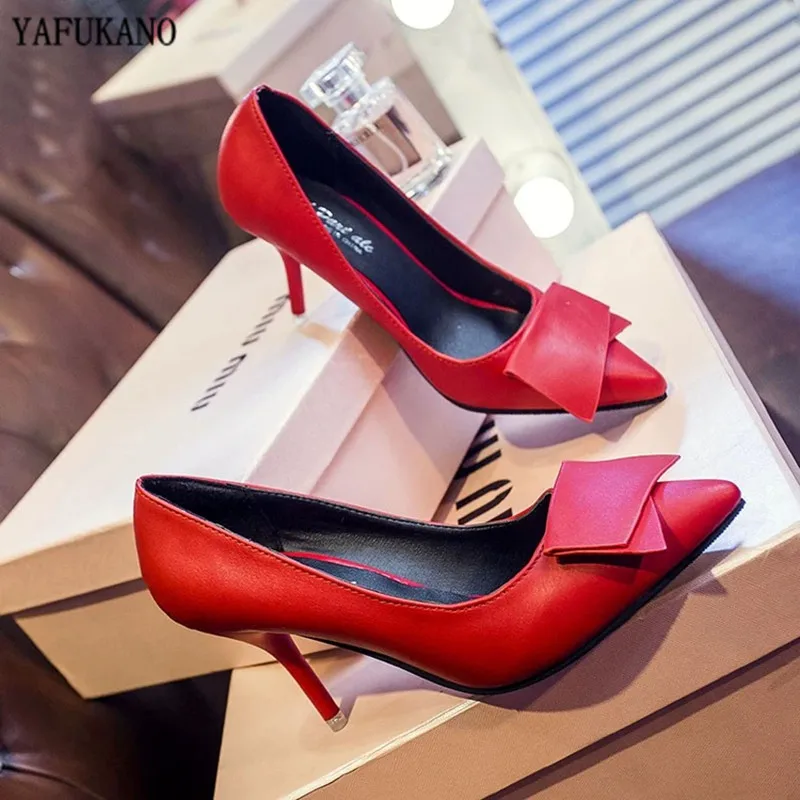 Женские туфли лодочки с острым носком заостренный носок высокий тонкий каблук