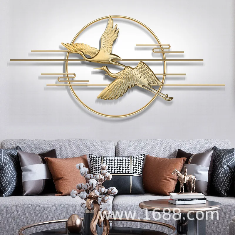 

Living room porch three-dimensional wall hanging decoration personality creative light luxury iron pendant