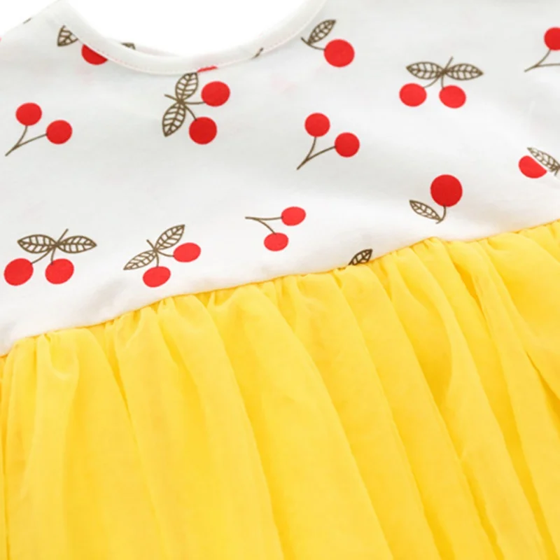

Baby Triangle Romper Newborn Girl Summer Clothing Headband Short Sleeve Cherry Infant Sweet Romper Dress Print Mini Skirt