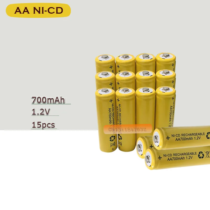 15 x AA 700mAh 1 2 V Quanlity перезаряжаемые батареи NI CD 2A Baterias Bateria 500 раз|rechargeable battery|aa rechargeable