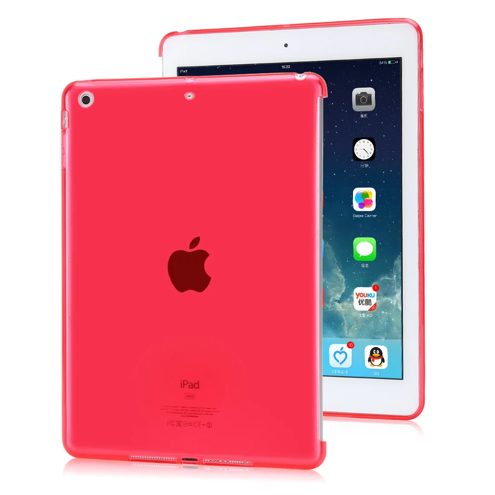 Чехол для ipad 9,7, AIYOPEEN, прозрачный противоударный чехол, мягкий прозрачный ТПУ Тонкий чехол для ipad 9,7 - Цвет: Red