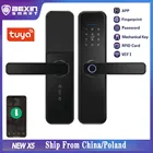 Умный дверной замок Tuya X5, водонепроницаемый, биометрический, с Wi-Fi, паролем, RFID