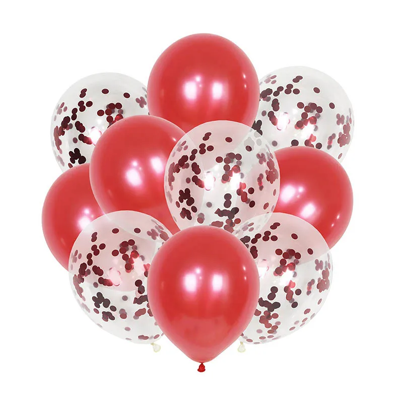 

10pcs/lot Glitter Confetti Latex Balloons Romantic Wedding Decoration Baby Shower Birthday Party Decor Clear Air Balloons