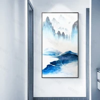 modern mountain art landscape poster chinese style canvas wall art print ink painting minimalist decoration picture home decor