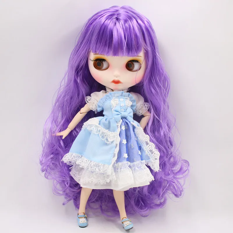 Фабрика ICY 1/6 шарнирное тело фиолетовые волосы новое матовое лицо с 4 цветными