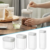 plastic airtight food container sealing storage canister with lid cereal seasoning jar sealed flour tank kitchen supply reri889