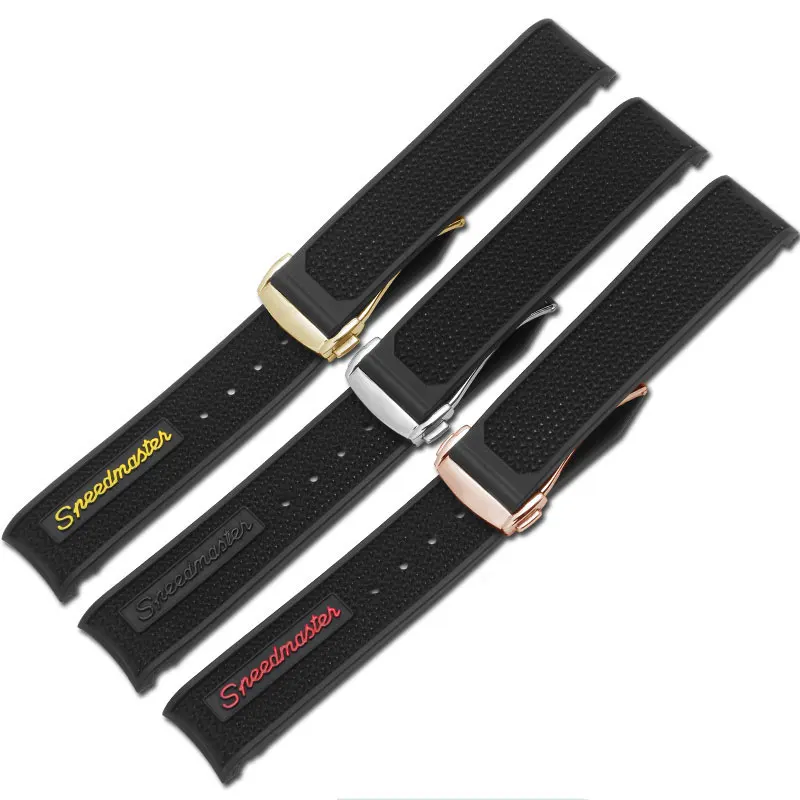 21 мм 22 водонепроницаемые часы с силиконовым корпусом ремешок откидной пряжкой