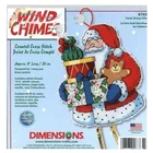 Набор для вышивки крестом, ветровой колокольчик Дед Мороз Санта, украшения для рождественской елки, модель 08765