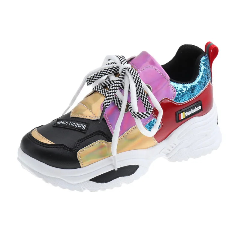Sooneeya/женские кроссовки; обувь на плоской подошве; Zapatillas Deportivas Mujer; женская обувь на толстой мягкой подошве; обувь для бега, увеличивающая рост; Цвет Черный; zapatos mujer
