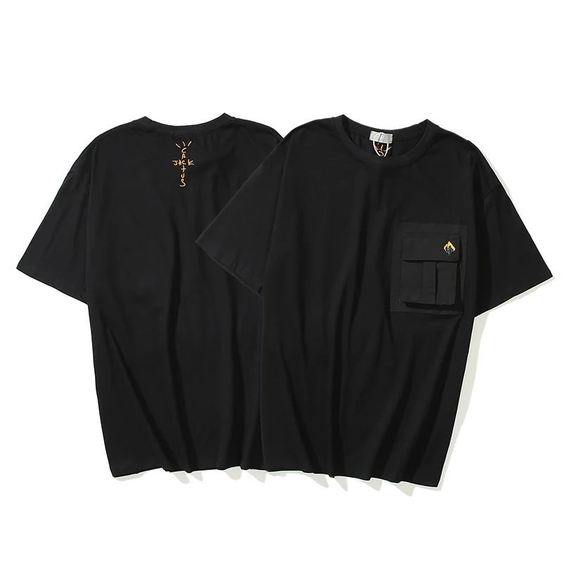 

Мужская футболка с коротким рукавом, с вышивкой и карманами