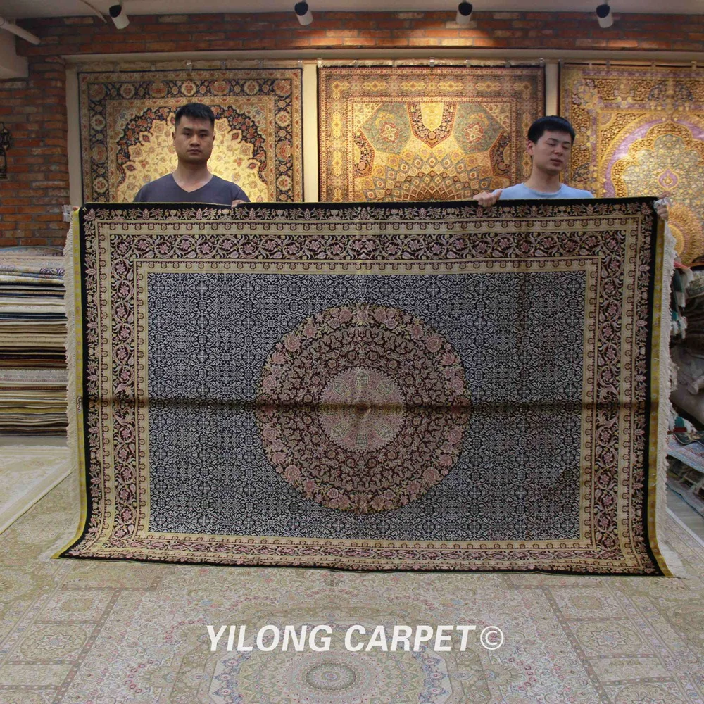 

Yilong 5,5 'x 8' персидский ковер прямоугольный ручной вязки шелковые коврики (ZQG326A)