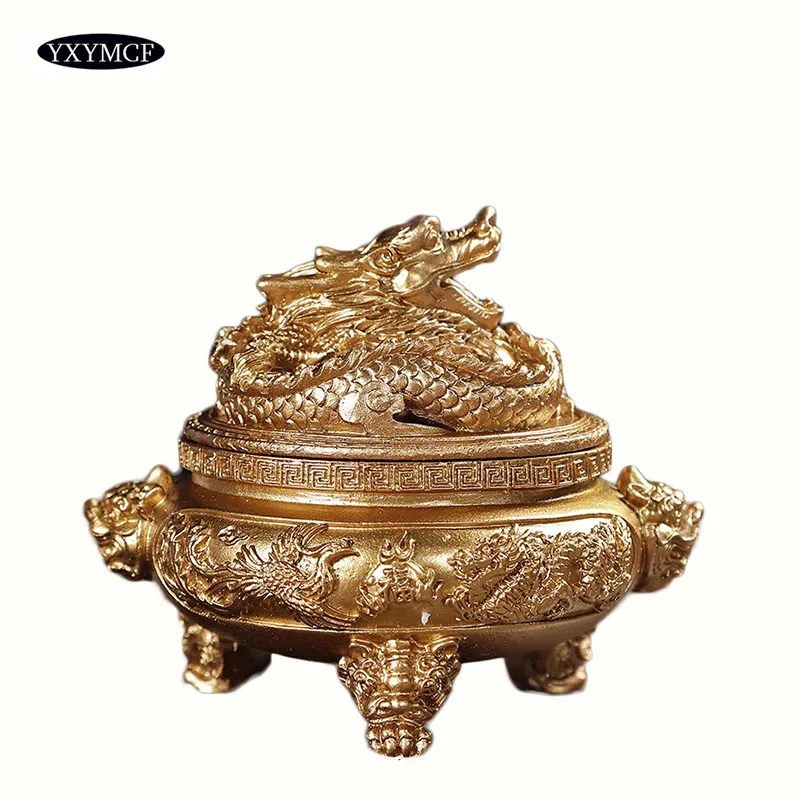 Ретро благовония горелка Дракон Фэн катушка База Керамическая 4 часа машина