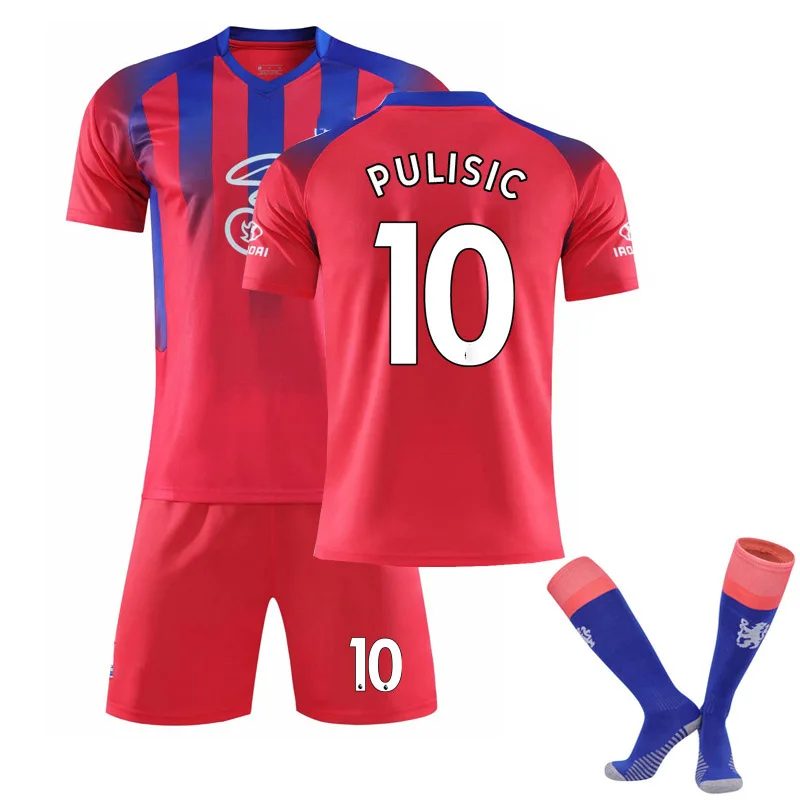 

No. 10 No. 7 Football Jersey Short Sleeve Men Football Jersey Soccer Team Club Shirt Full Kit Kids Boys Youth Training Strips