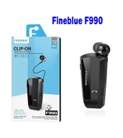 fineblue f990 gamera earphone wireless business bluetooth headset v5 0 sport driver headphone clip on stereo earbud vibration