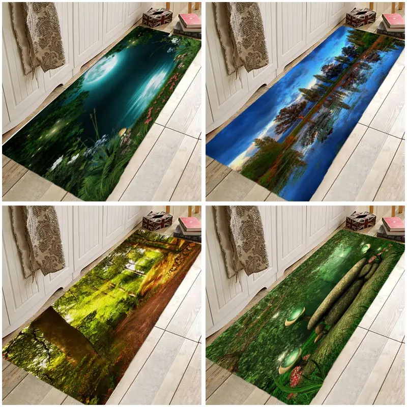 

Weltexhome Witchcraft Mat Secenic Carpets psychedelic Area Rugs Hallway Carpets For Kitchen Bathroom Anti-Slip Floor Mats