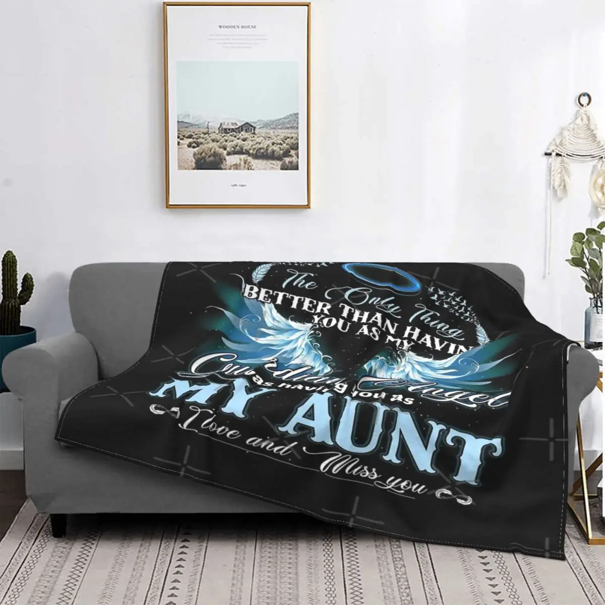 

Manta de My Guardian Angel Was have My Aunt, colcha para cama, edredones a cuadros, manta para bebé, Sudadera con capucha para c