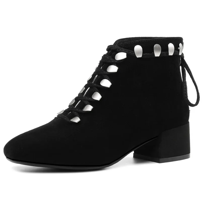 FEDONAS/Новинка качественные женские полусапожки из натуральной кожи ботильоны в