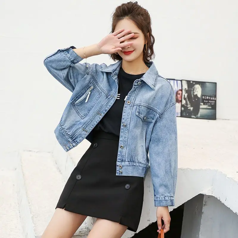 ZQLZ Осенняя джинсовая куртка для женщин 2020 новая короткая свободного покроя в