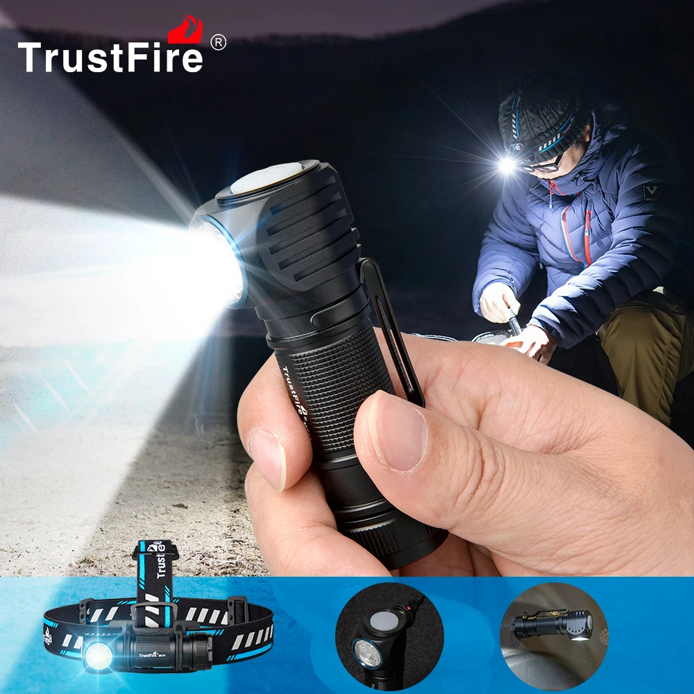 저렴한 Trustfire MC18 1200 루멘 Led 손전등 토치 EDC 및 야외 조명 토치, 마그네틱 충전식 18650 배터리 작업 조명 램프