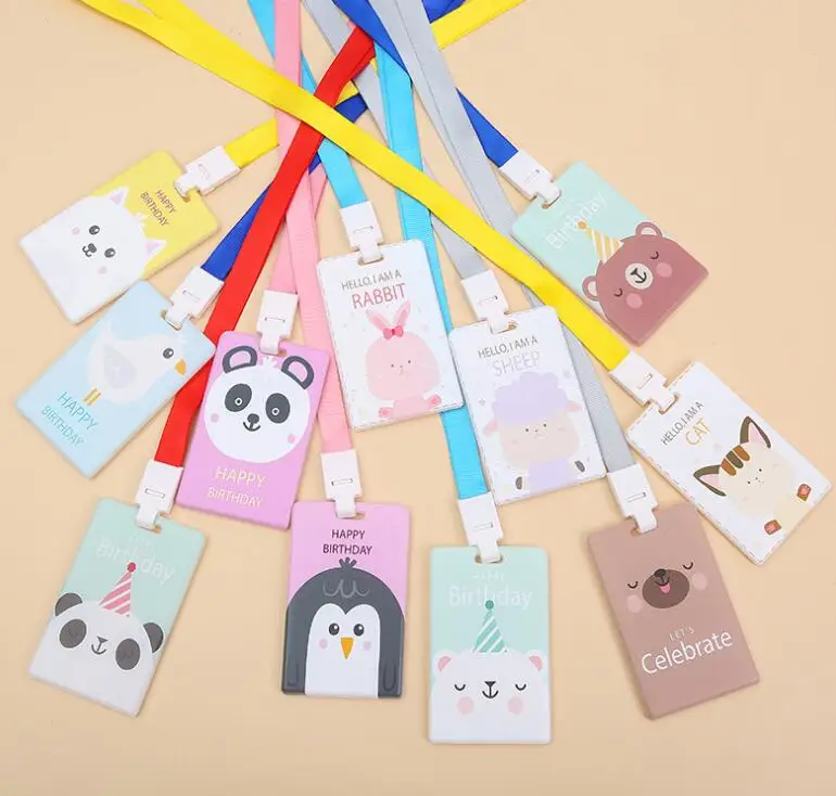 Новинка 1 шт. панда мультфильм животное твердый под названием держатель для карт