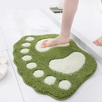 cartoon feet shape bathroom mat multi size bath carpet absorbent anti slip bathtub floor rugs for toilet doormat shower room