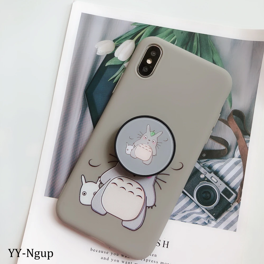 Для iPhone 7 i Phone 8 Plus чехол Kawaii подставка держатель Единорог силиконовый чехол для iPhone X XR XS Max 5 5S SE 6 6S 7 Plus чехол для женщин - Цвет: 44