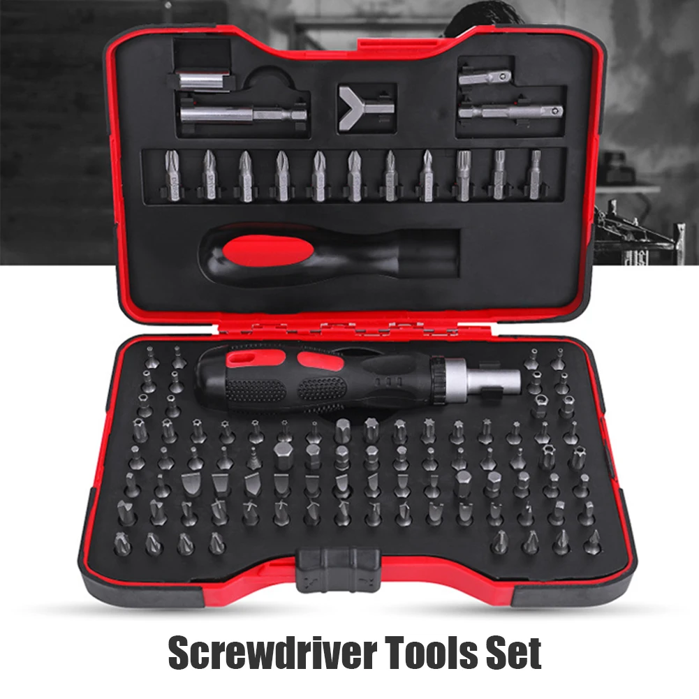 

101PCS Screwdriver Set Precision Mini Magnetic Screwdriver Bits Kit Electronic PC Mobile Phone Device Repair Hand Home Tools