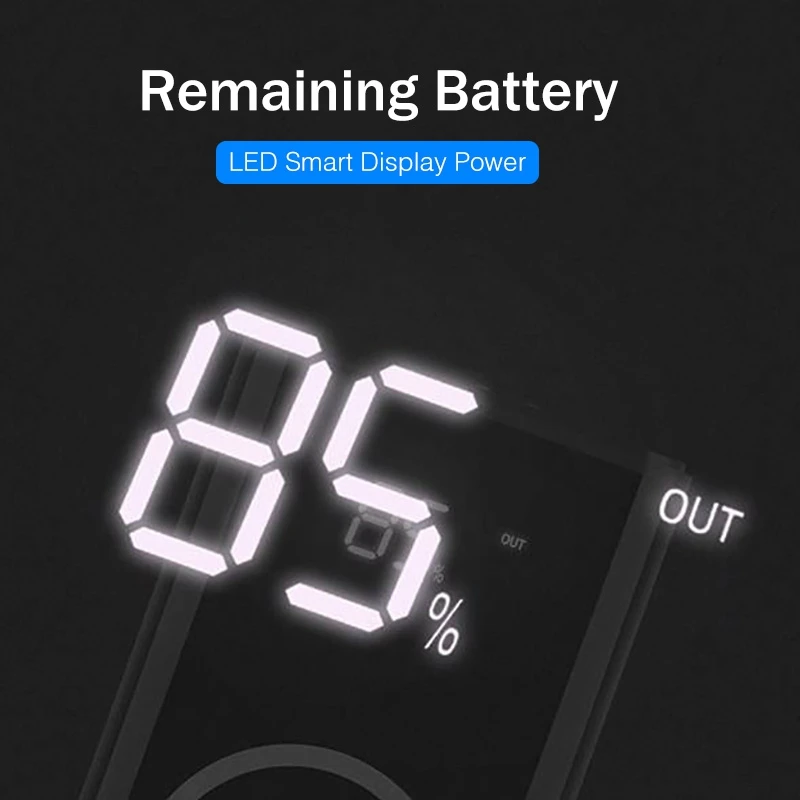 Беспроводной банк питания YKZ 10000 mAh светодиодный индикатор дисплея 5W зарядное
