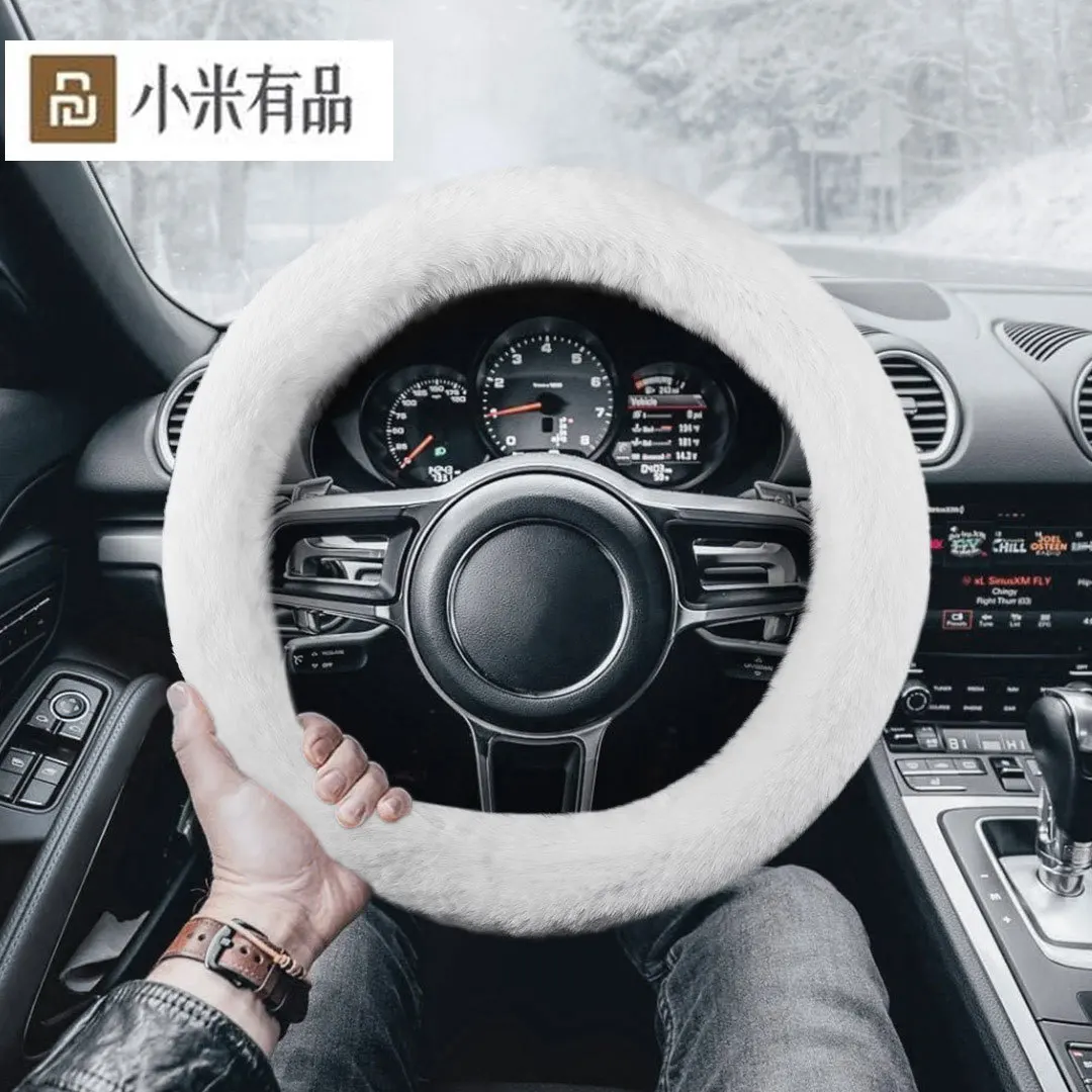 

Xiaomi Boundseek Plush Steering Wheel Cover Sweat Absorption Breathable Anti-slip Universal 38cm Winter Car Steering Wheel Cover