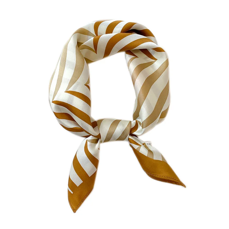 

2020 Square 100% Real Silk Hair Scarf For Women Small Shawl Fashion Kerchief Neck Scarves Female Headband Scarfs For Ladies