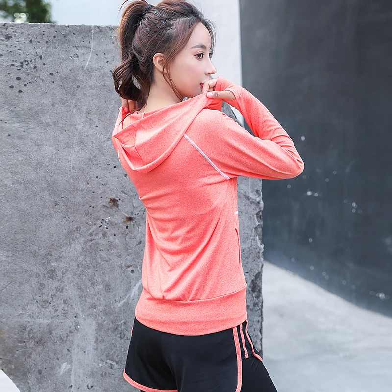 Женские светильник бег куртка на молнии Детская Спортивная ветровка Run с длинным