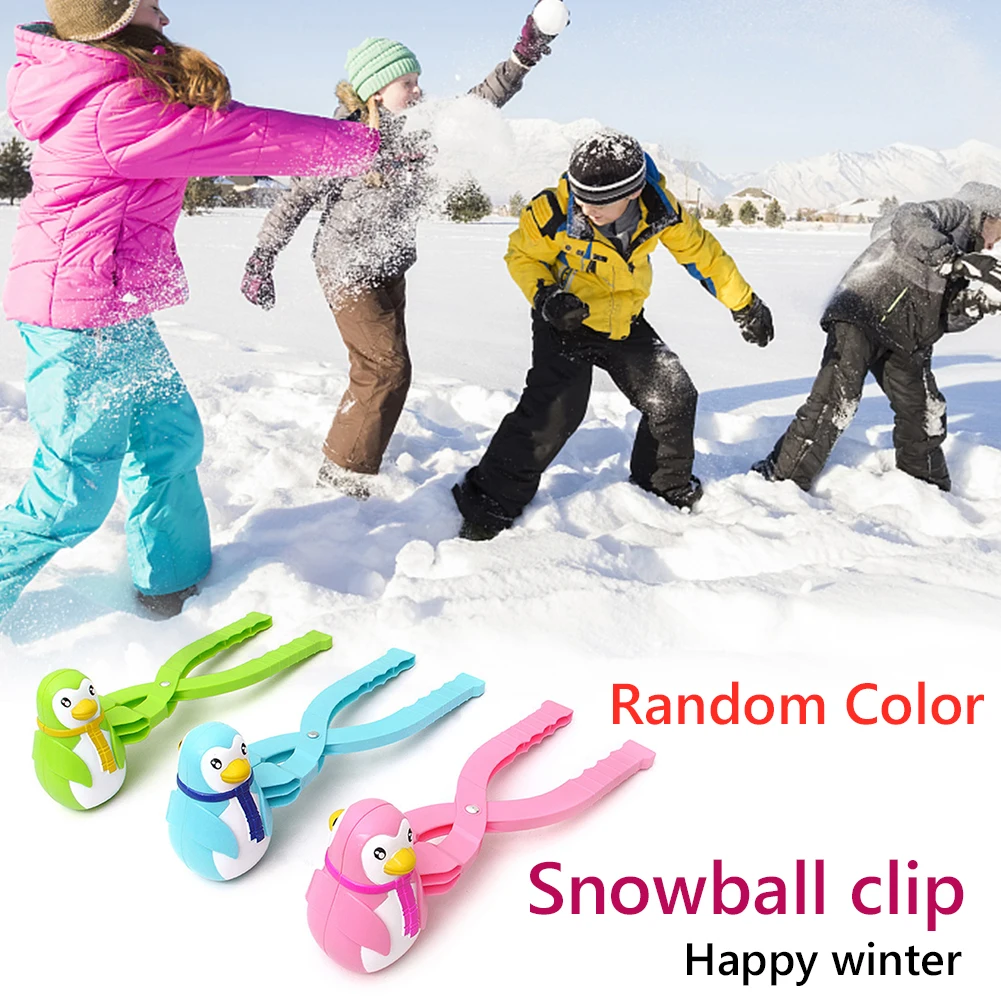 Веселая Снежная игрушка любящее сердце медведь утка снежок зажим пластиковые