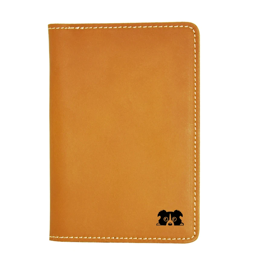 Кошелек с гравировкой Border Collie DOG чехол для паспорта и путешествий кожаный кошелек