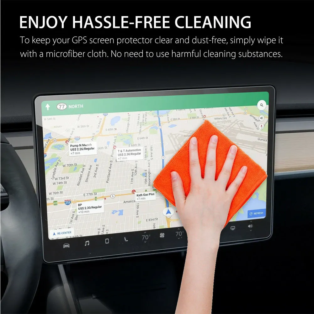 1517 inch car screen protector clear tempered glass screen protector for tesla model 3 navigation protection car accessories free global shipping