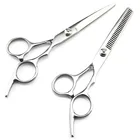 6 Inch Cutting Thinning Styling Tool Hair Scissors Stainless Steel Salon Hairdressing Shears Regular Flat Teeth Blades