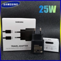 original samsung a21 25w super fast charger eu wall fast charge adapter 3a type c to type c cable for galaxy a71 ultra s10 s20