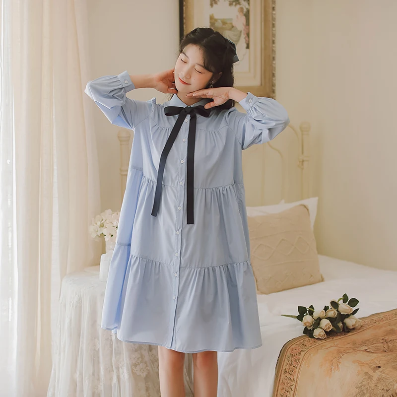 

Пленка не ниже 】 【 юбка-рубашка с длинными рукавами и лацканами