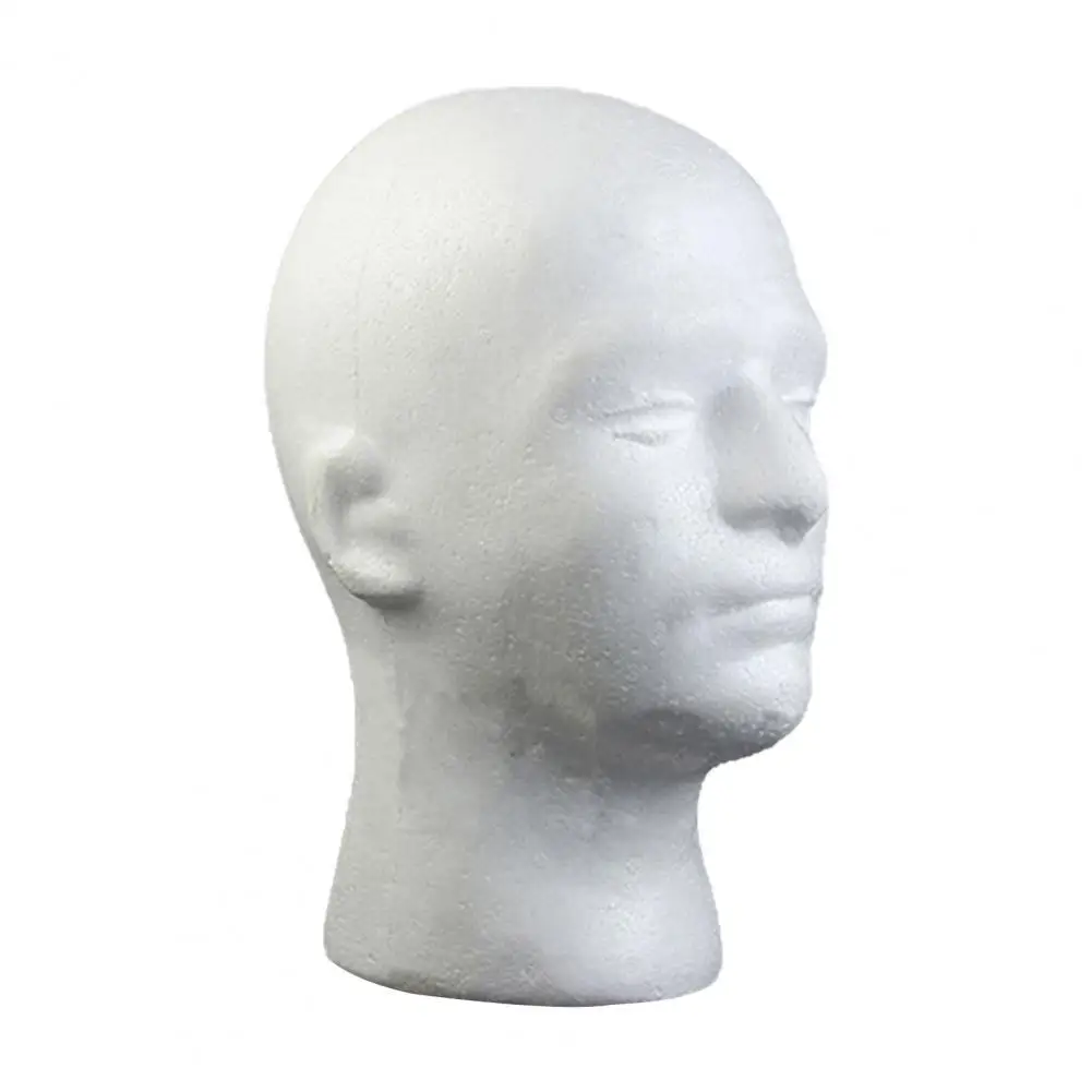 Plus Size Male Head Model Lightweight Sturdy Styrofoam Durable Foam Wig Stand Men Mannequins Head Foam