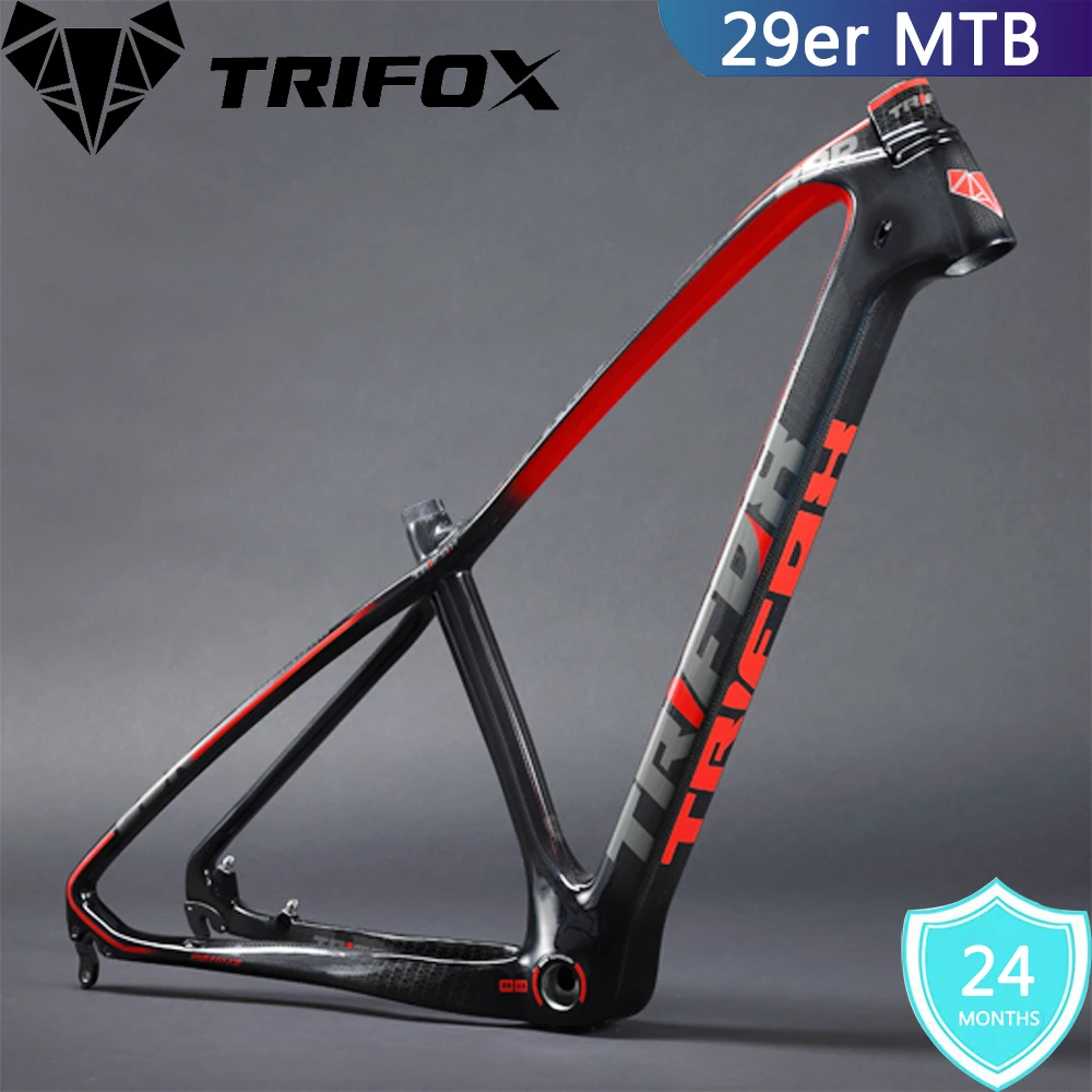 TRIFOX горный углерода велосипед рама 15,5/17/19 дюймов MTB углеродная рама 29er горный велосипед рама+ сиденье зажим+ гарнитура 2 года гарантии