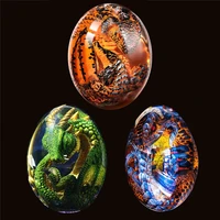 crystal transparent dragon egg lava dinosaur egg ornamental collection use wyvern egg resin craft souvenir luminous home decor 2
