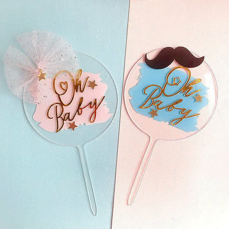 Топпер для торта мальчиков и девочек акриловый украшение С Днем Рождения с