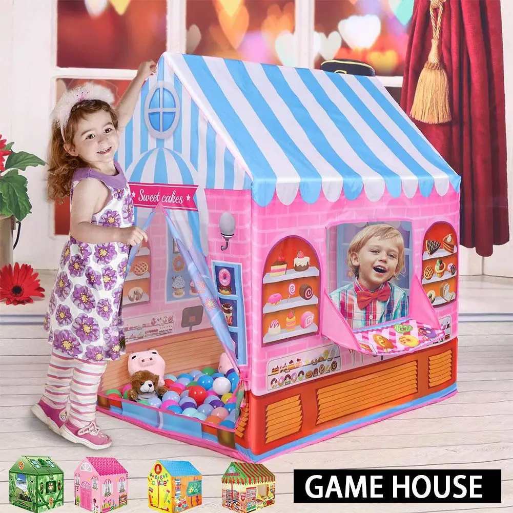 Детская палатка портативный игровой домик с фруктами Замок принцессы пожарный