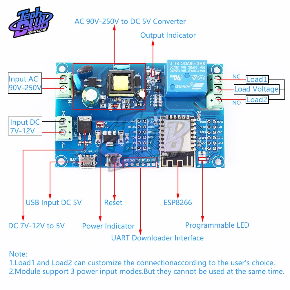 AC 220V DC 12V ESP8266 WIFI одиночный релейный модуль esp8266 ESP 12F AC/DC UART макетная плата с