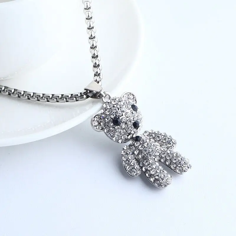 

All Match Exquisite Shine Cute Bear Shape Pendant Necklaces Charm Women Necklace Party Accessories Jewelry